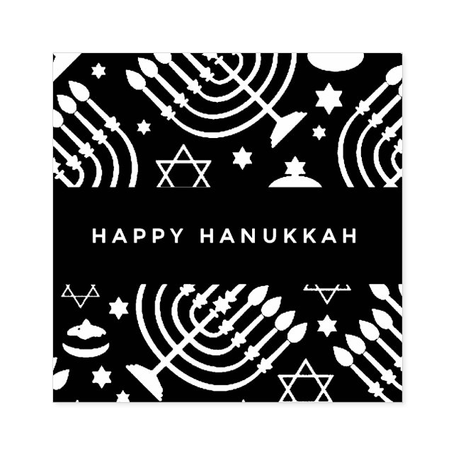 Happy Hanukkah Rubber Briefmarke Gummistempel (Prägung)