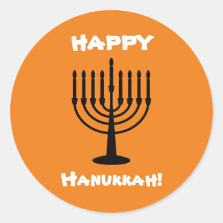 Happy Hanukkah Runder Aufkleber