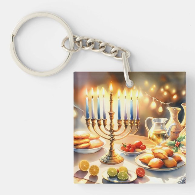 Happy Hanukkah Schlüsselanhänger (Vorderseite)