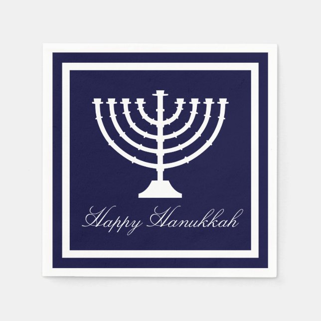 Happy Hanukkah Serviette (Vorderseite)