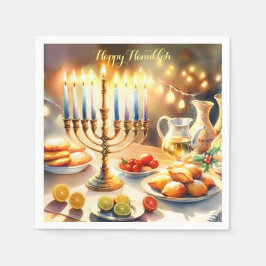 Happy Hanukkah Serviette