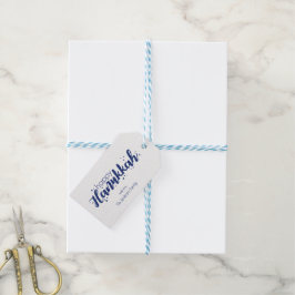 Happy Hanukkah Snow Bubbles Holiday Gift Tags Geschenkanhänger