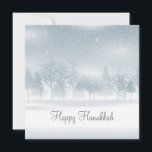 Happy Hanukkah Snow Scene Natur Hübsch jüdisch Feiertagskarte<br><div class="desc">Schöne Hanukkah-Karte. Eine hübsche Schneeszene in der Abenddämmerung,  die die Schönheit der Natur zeigt. Genießen Sie die schöne Jahreszeit mit Ihrer Familie und Ihren Freunden.</div>