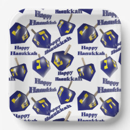Happy Hanukkah Spinning Dreidel Pappteller