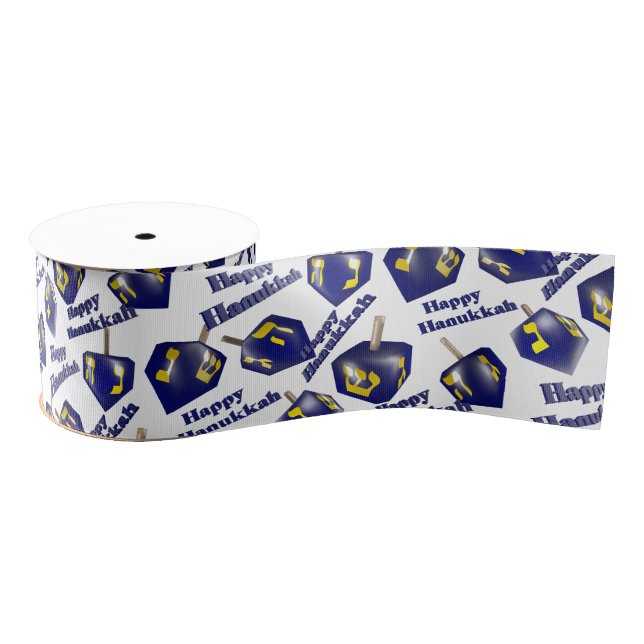 Happy Hanukkah Spinning Dreidel Ripsband (Spule)