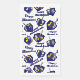 Happy Hanukkah Spinning Dreidel Serviette