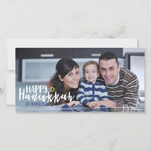 Happy Hanukkah Star der David Foto Card Feiertagskarte