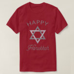Happy Hanukkah Star des T - Shirt von David Glitze<br><div class="desc">Hanukkah 2022 beginnt im Abend des Sonntags,  18. Dezember und endet im Abend von Montag,  26. Dezember</div>