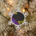 Happy Hanukkah Star von David menorah Dreidel Slip Schneeflocken Zinn-Ornament<br><div class="desc">Happy Hanukkah Star von David menorah Dreidel SlipperyJoe's künstlerische Feier Candles jüdisch Hebräisch Chanukah Geschenke Dekorationen Judaismus Religion</div>