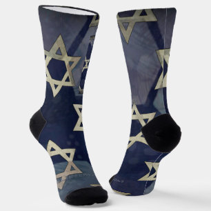 Happy Hanukkah Star von David menorah Dreidel Slip Socken