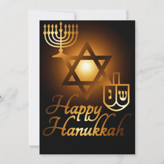 Happy Hanukkah Stern von David menorah dreidel Einladung