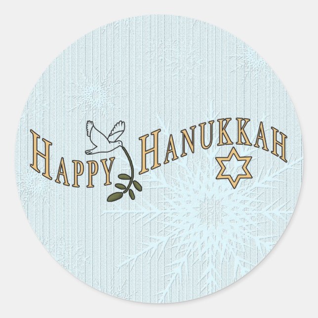 Happy Hanukkah Sticker (Vorderseite)