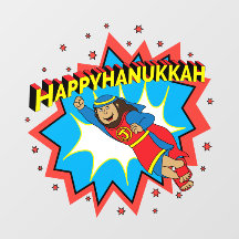 Happy Hanukkah Super Judah Window Clying