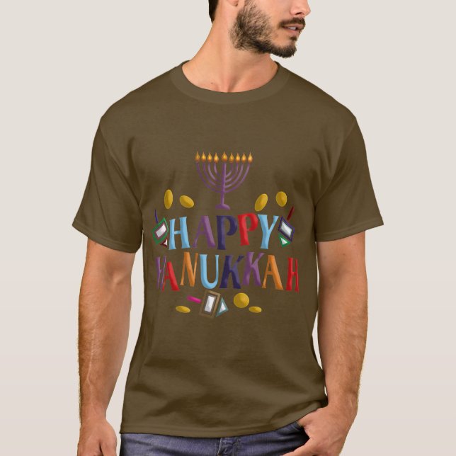 Happy Hanukkah T-Shirt (Vorderseite)