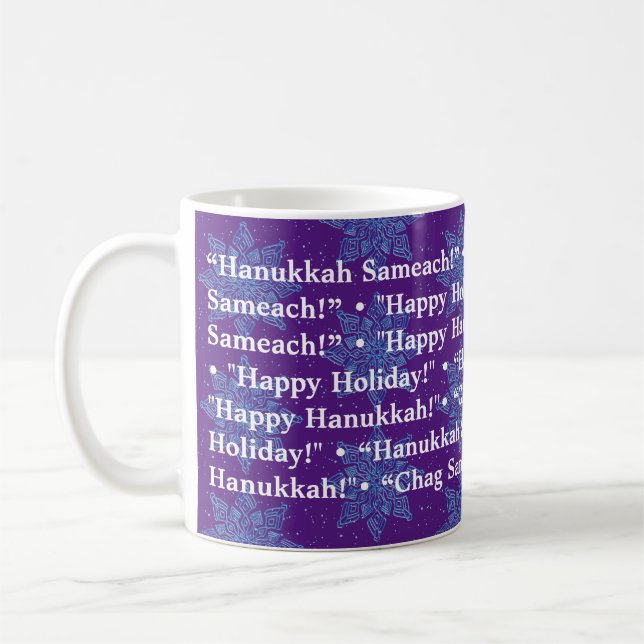 Happy Hanukkah Tasse (Links)