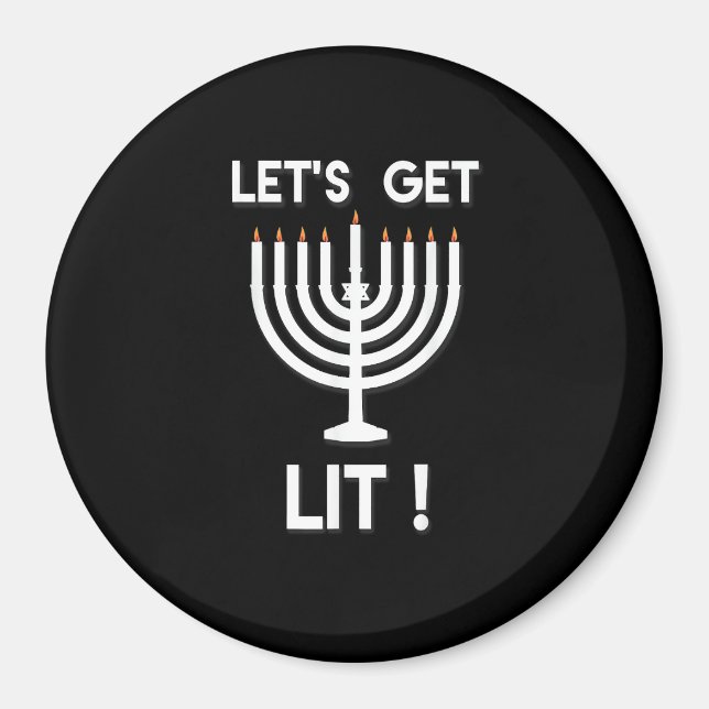 Happy Hanukkah Tis The Season Get Magnet (Vorne)