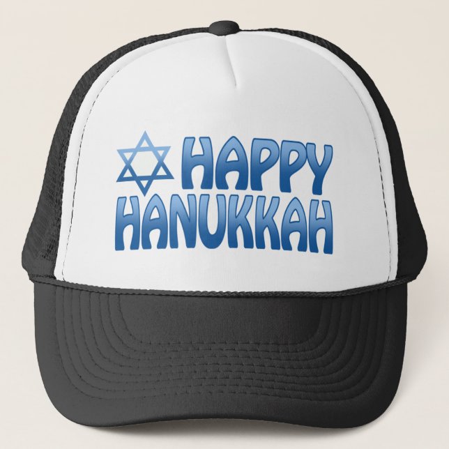 Happy Hanukkah Truckerkappe (Vorderseite)