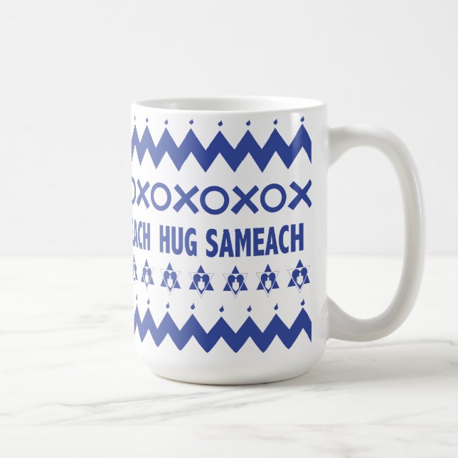 Happy Hanukkah "Ugly Sweater" Tasse (Rechts)