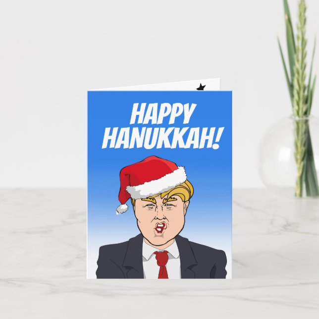 Happy Hanukkah von Donald Trump Karte (Vorderseite)