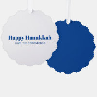 Happy Hanukkah weiß und blau minimalistische Sitte