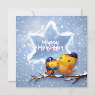 Happy Hanukkah Winter Snow Birds