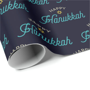 Happy Hanukkah Wrapping Paper Geschenkpapier