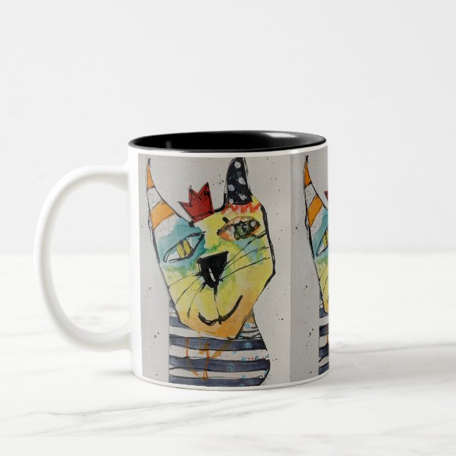 Happy Happy 11oz Mug Zweifarbige Tasse (Links)