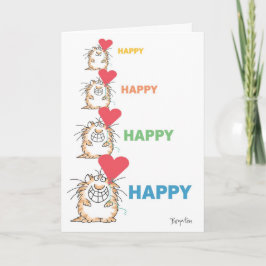 HAPPY HAPPY CAT Valentines von Boynton Feiertagskarte