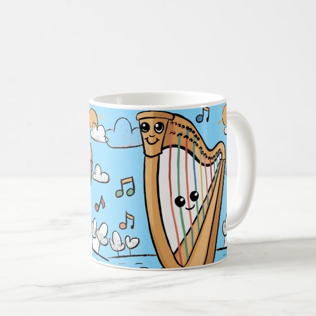 Happy Harp Mug Kaffeetasse (VorderseiteRechts)
