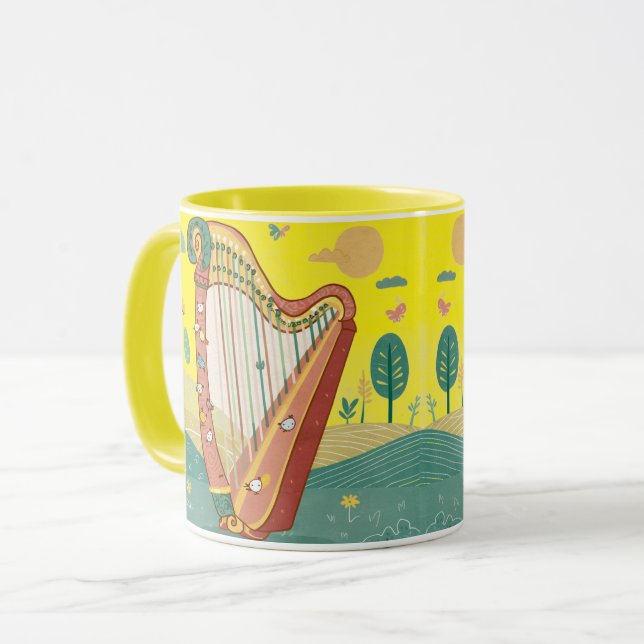 Happy Harp Mug Tasse (Vorderseite Links)
