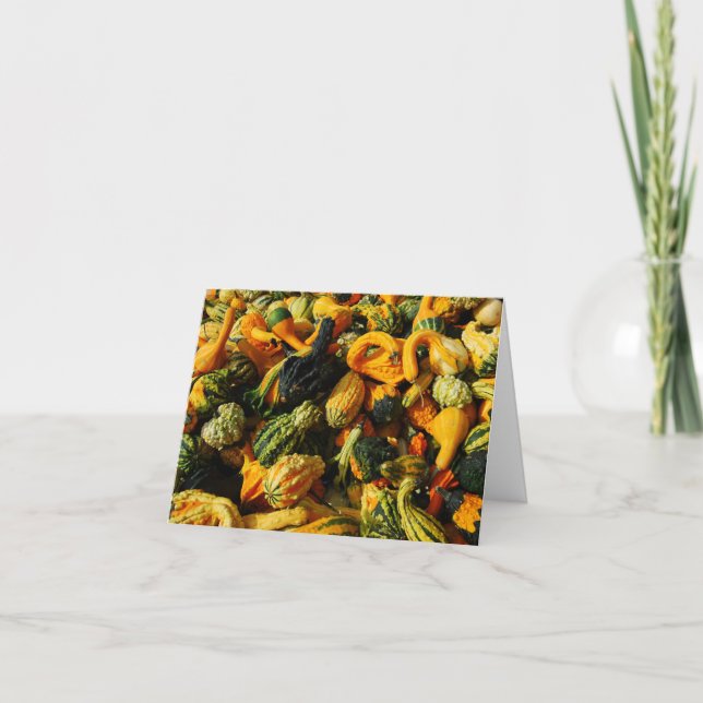 Happy Harvest Gourds Grußkarte Karte (Vorderseite)