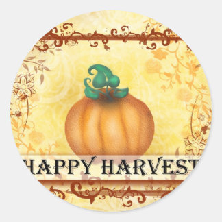 Happy Harvest Runder Aufkleber