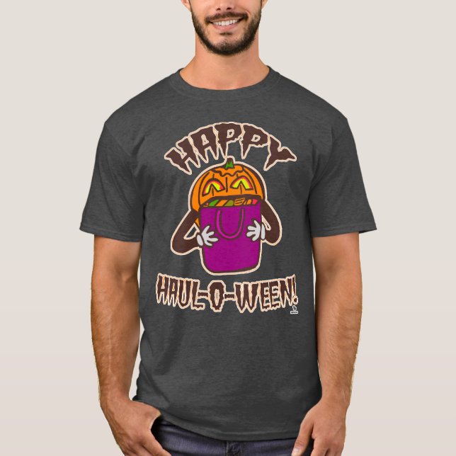 Happy Haul-o-ween Funny Halloween Shopping Cartoon T-Shirt (Vorderseite)