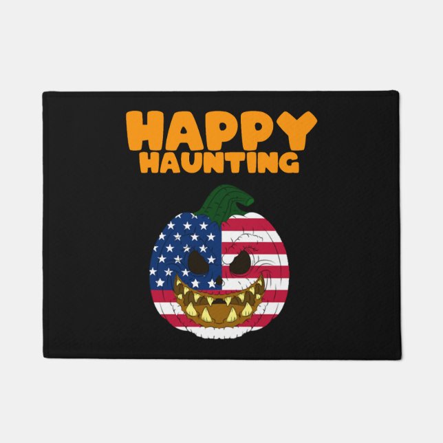 Happy Haunting Funny Halloween Men American Horror Fußmatte (Vorderseite)
