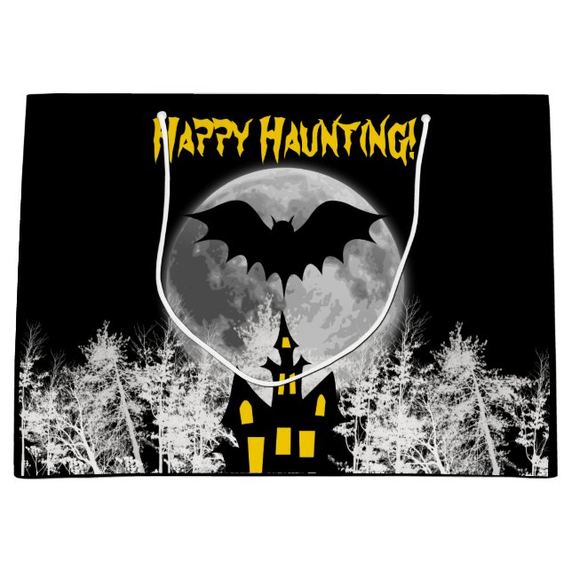 Happy Haunting Große Geschenktüte (Vorderseite)