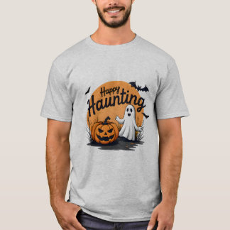 Happy Haunting Halloween Design T-Shirt