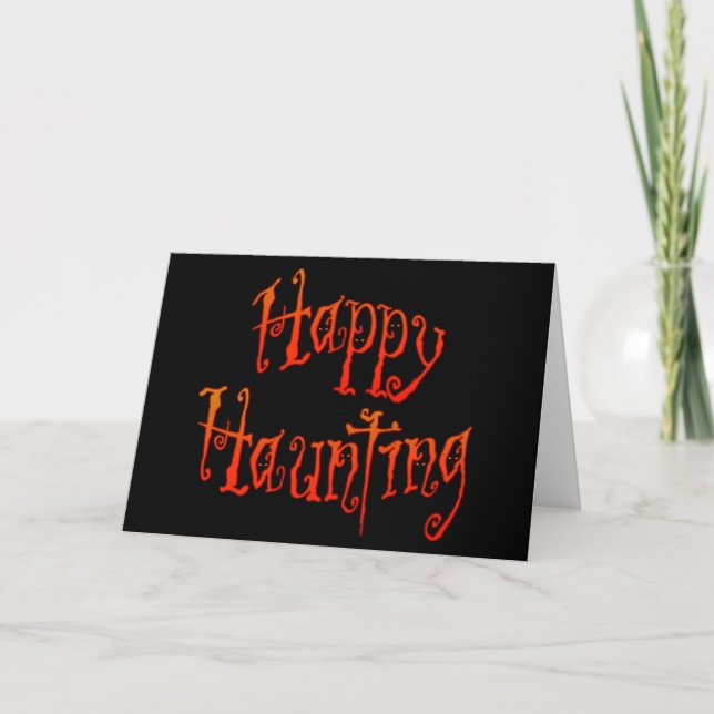 Happy Haunting Karte (Vorderseite)