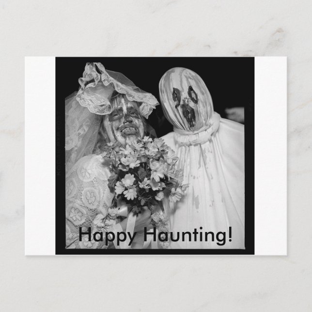 Happy Haunting Postkarte (Vorderseite)