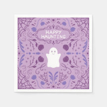 "Happy Haunting" Süße Halloween-Geister-Papierplat