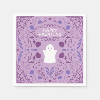 "Happy Haunting" Süße Halloween-Geister-Papierplat Serviette