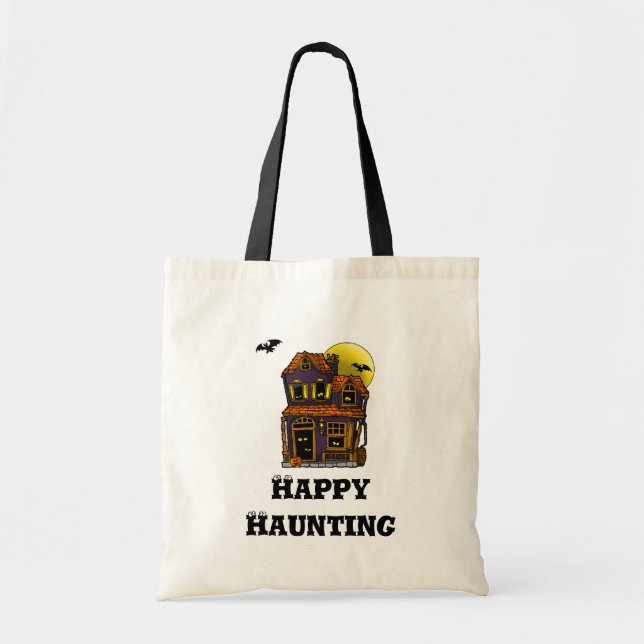Happy Haunting Trick oder Treat Leinwand Tragetasche (Vorne)