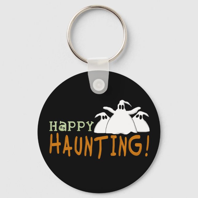 Happy Haunting Tshirts und Geschenke Schlüsselanhänger (Vorderseite)