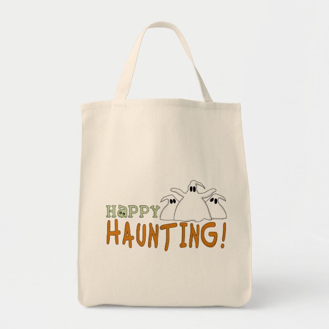 Happy Haunting Tshirts und Geschenke Tragetasche (Vorne)