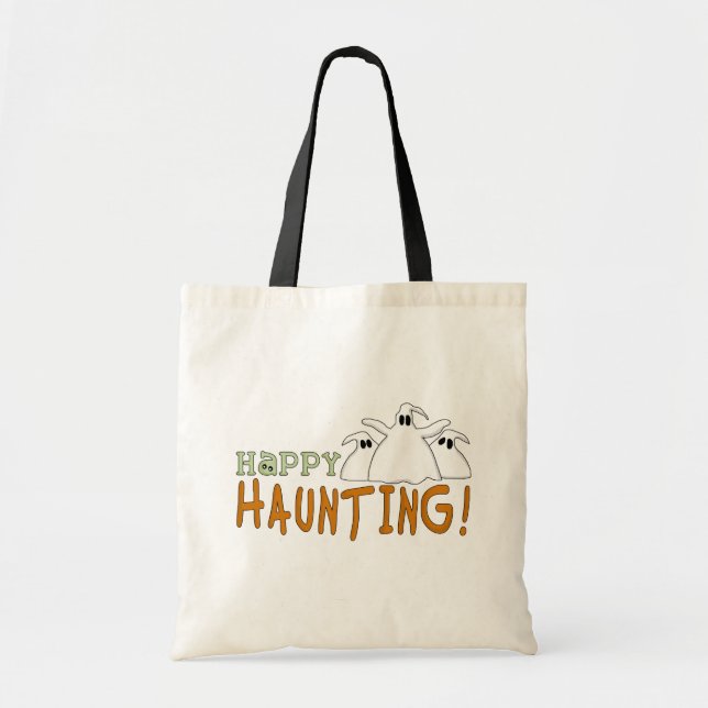 Happy Haunting Tshirts und Geschenke Tragetasche (Vorne)