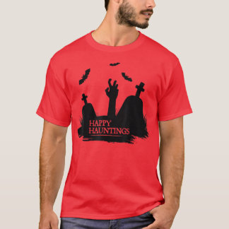Happy Hauntings Halloween Kostümfriedhof mit B T-Shirt