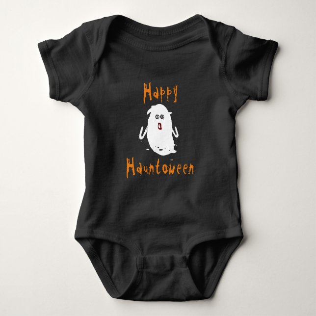 Happy Hauntoween Ghost Baby Strampler (Vorderseite)