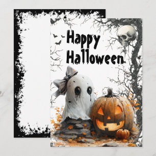 Happy Haunts — benutzerdefinierbares Halloween Feiertagskarte