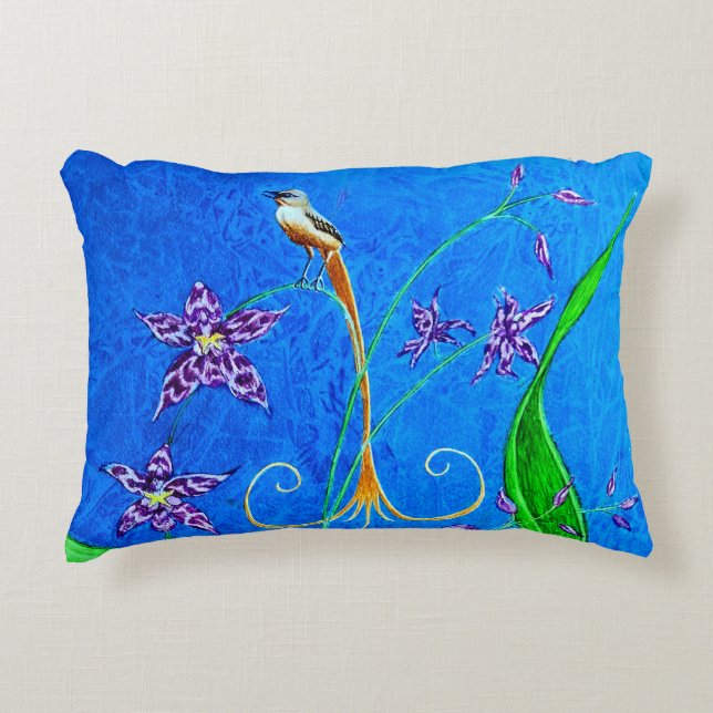 Happy Hawaiian Orchid Bird Dekokissen