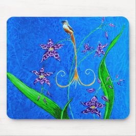 Happy Hawaiian Orchid Bird Mousepad