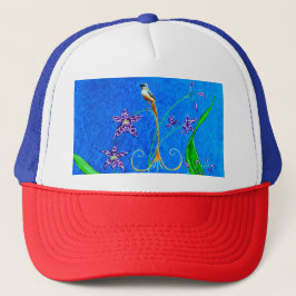 Happy Hawaiian Orchid Bird Truckerkappe